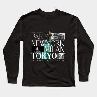 Typography - Fashion Capital Long Sleeve T-Shirt